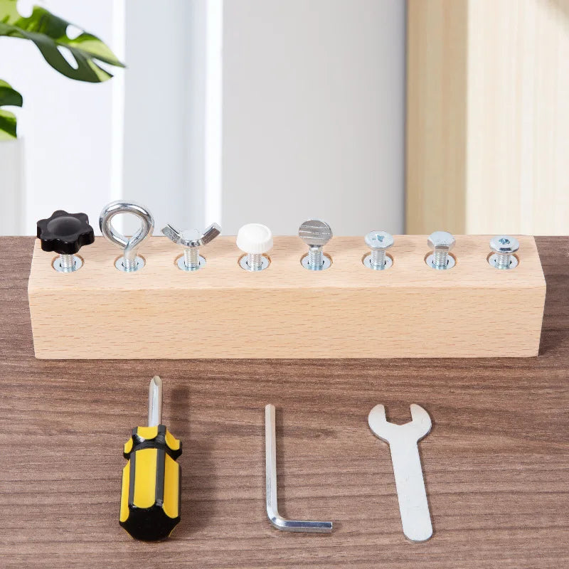 Kids Wooden Screw Nut Disassembly Toy
