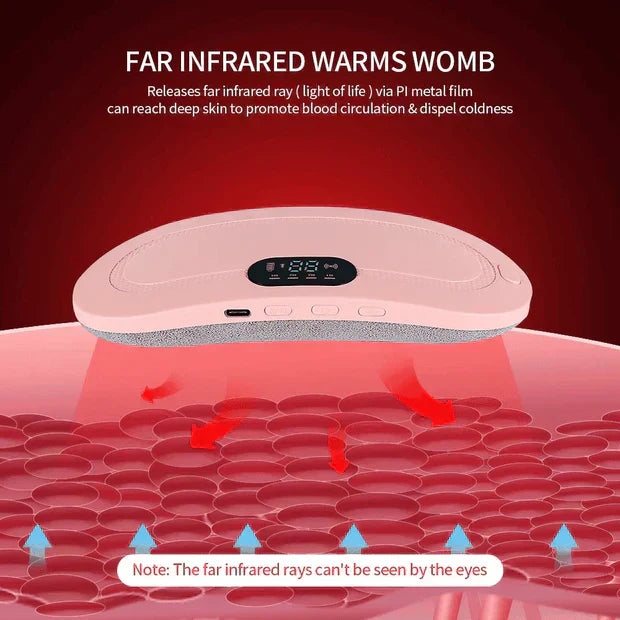 Portable Heating Pad for Period Cramps Relief with Heat & Massage