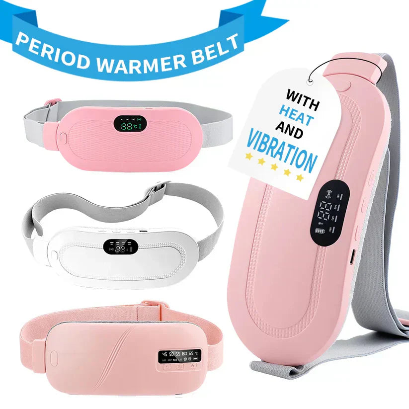 Portable Heating Pad for Period Cramps Relief with Heat & Massage
