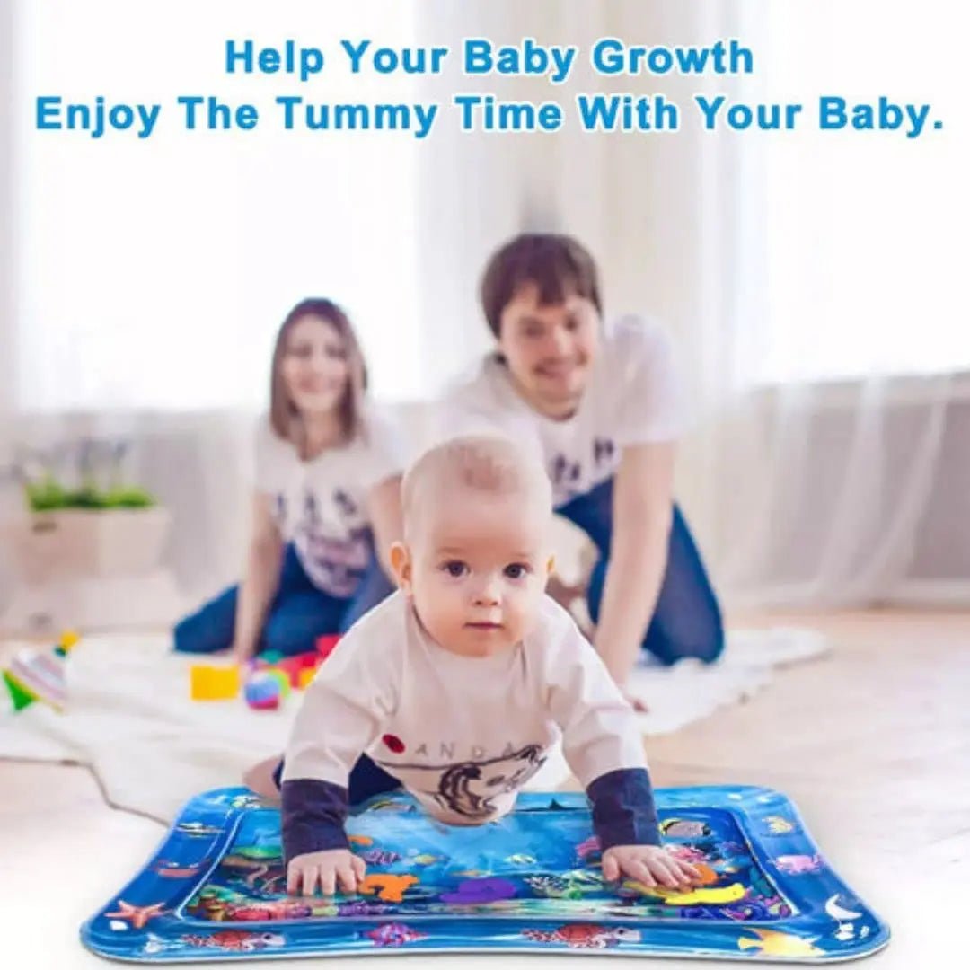 Premium Baby Inflatable Water Tummy Time Mat (Blue)