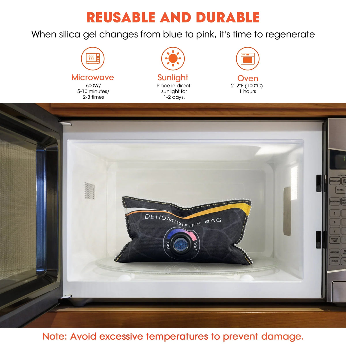 Silica Gel Reusable Dehumidifier Bag