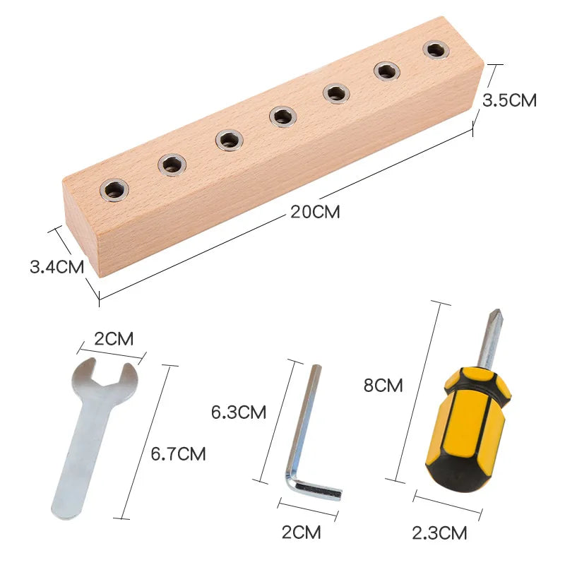 Kids Wooden Screw Nut Disassembly Toy