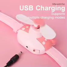 Mini Wrist Outdoor Rechargeable Cute Watch Fan