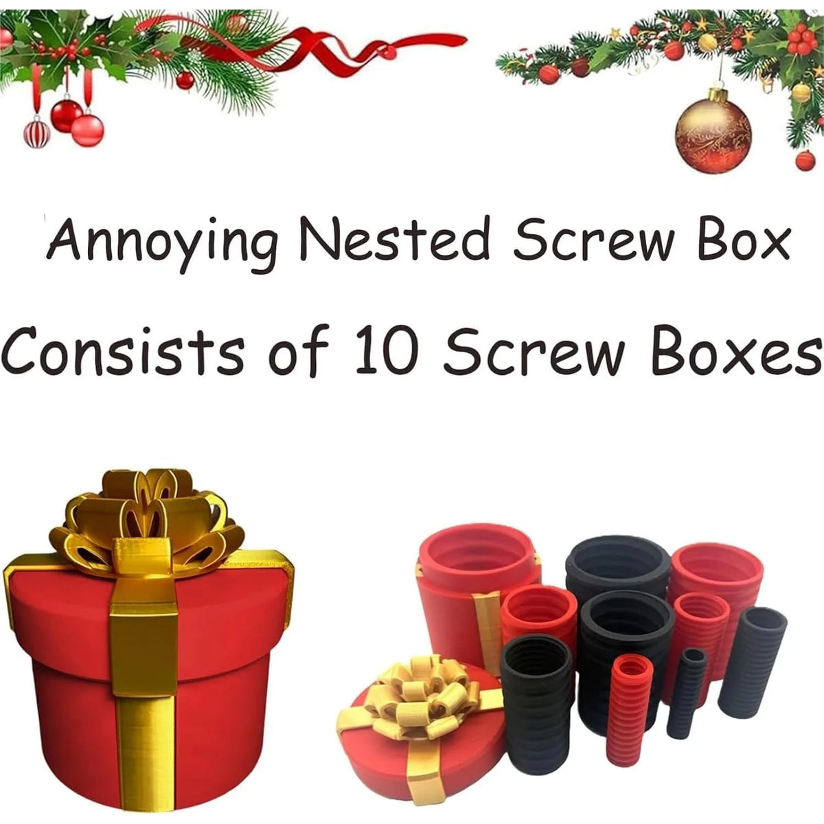 Nested Screw Money Prank Puzzle Box