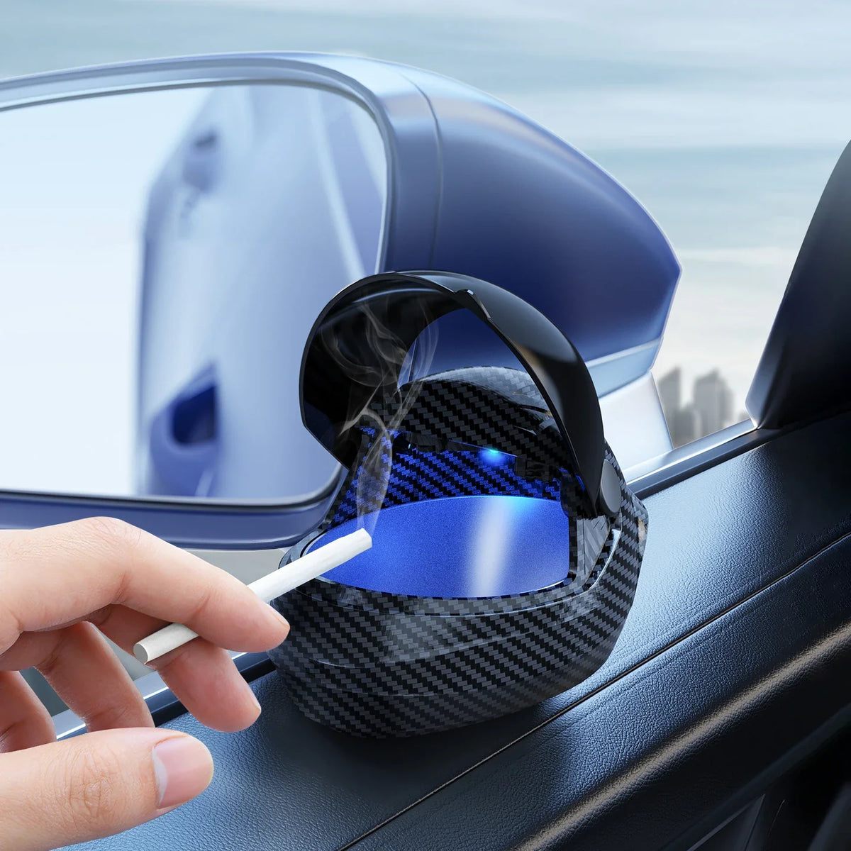 Motorcycle Helmet Shaped  Car Ashtray