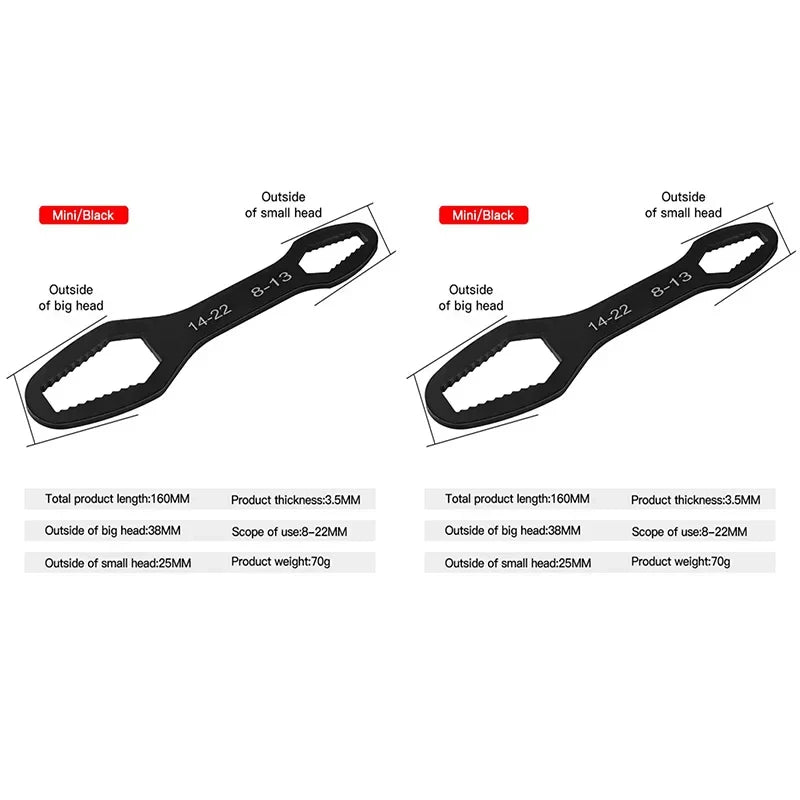 Universal Multi-size Double End  Wrench