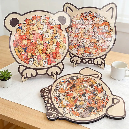 Cute Animal-Shaped Wooden Puzzle