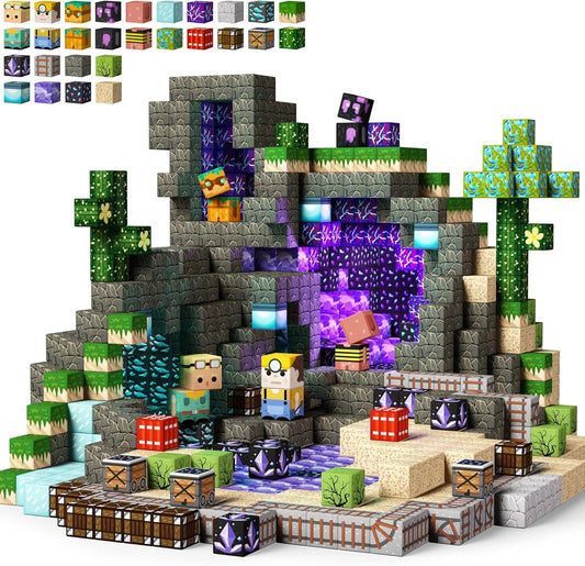 Mine World Magnetic Building Blocks