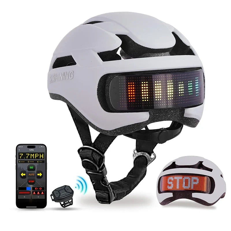 Bike Helmet with LED Display