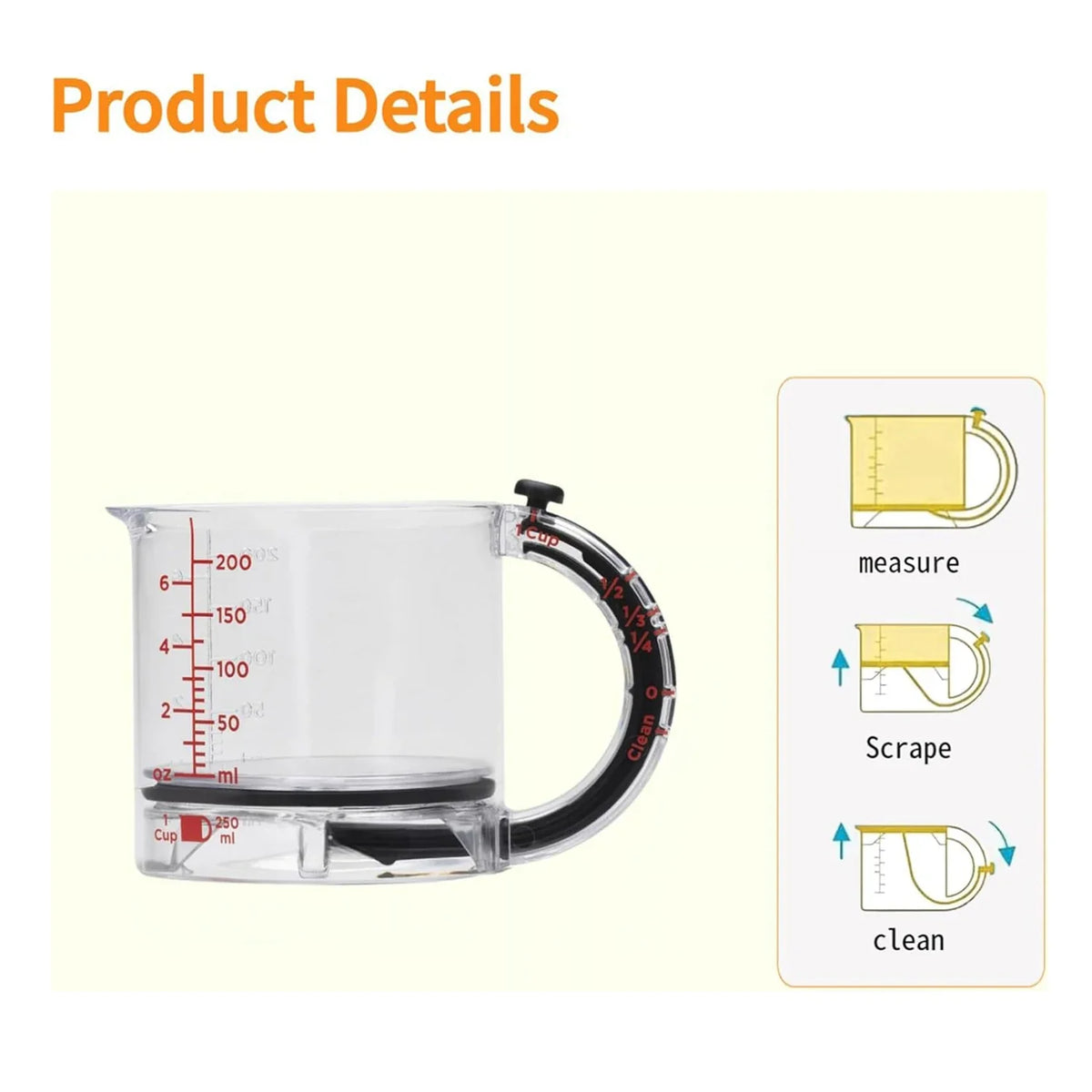 4-IN-1 Adjustable Measuring Cup