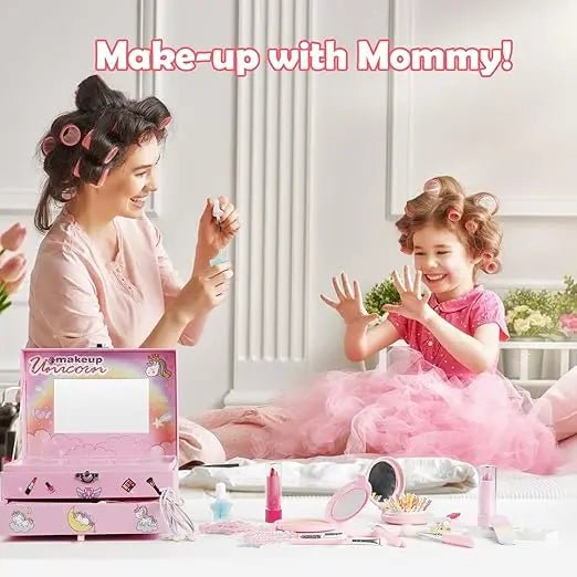 Unicorn Girls Safe & Pretend Play Cosmetic Makeup Case Beauty Kit